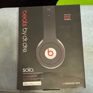 Beats by Dre Solo Over-Ear Headphones - Black and Red